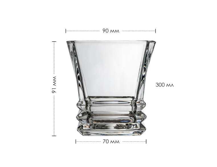 Стакан Олд Фэшн 300 мл, 91 мм, хрустальное стекло Сквэр MGline (74579) Стакан Олд Фэшн 300 мл, 91 мм, хрустальное стекло Сквэр MGline (74579)