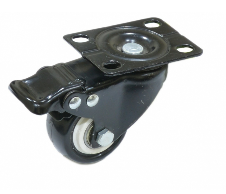 Колесо поворотное с тормозом 75 мм черная резина MFK (4054075) Колесо поворотное с тормозом 75 мм черная резина MFK (4054075)