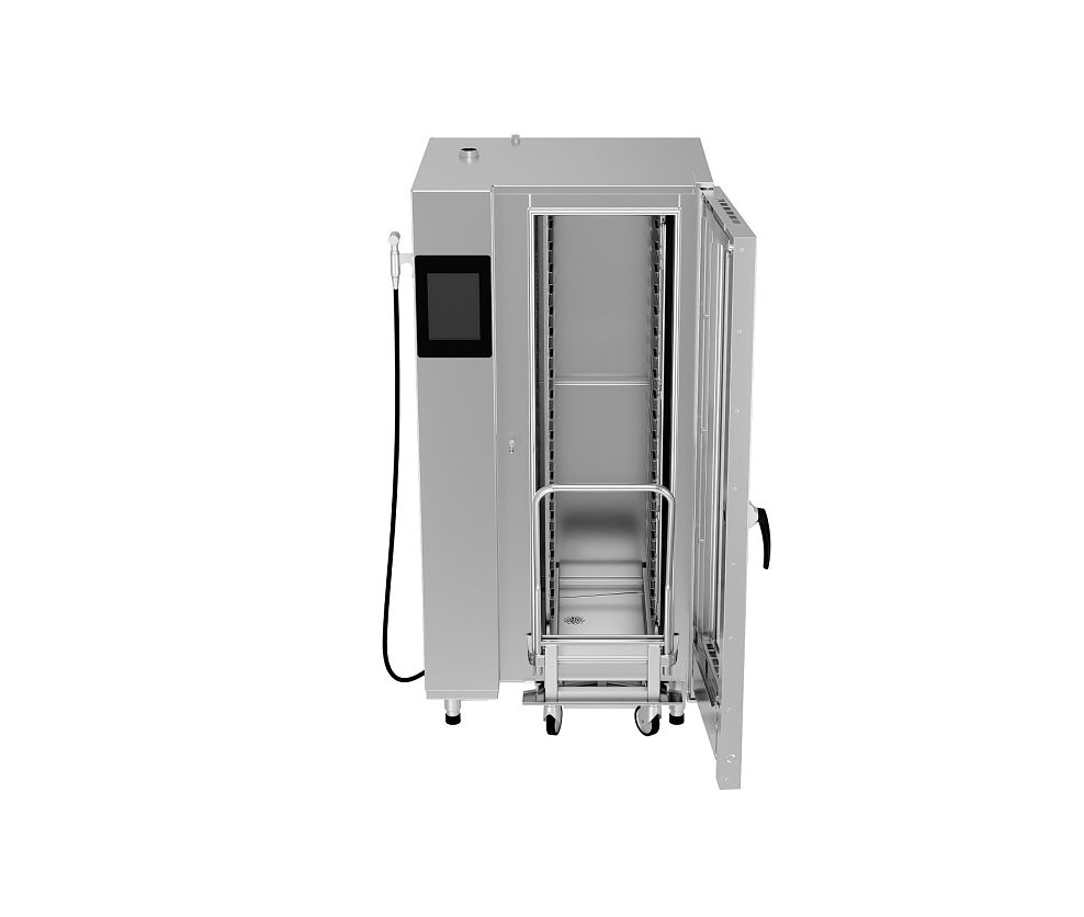 Пароконвектомат combi 2011b-L ADVANCE, бойлер, 20 GN1/1, сенсорная панель, тележка в комплекте, мойка жидкими и твёрдыми средствами GABINO Пароконвектомат combi 2011b-L ADVANCE, бойлер, 20 GN1/1, сенсорная панель, тележка в комплекте, мойка жидкими и твёрдыми средствами GABINO