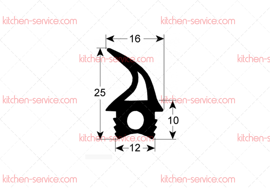 Уплотнитель дверной для печи (5051092) Уплотнитель дверной для печи (5051092)