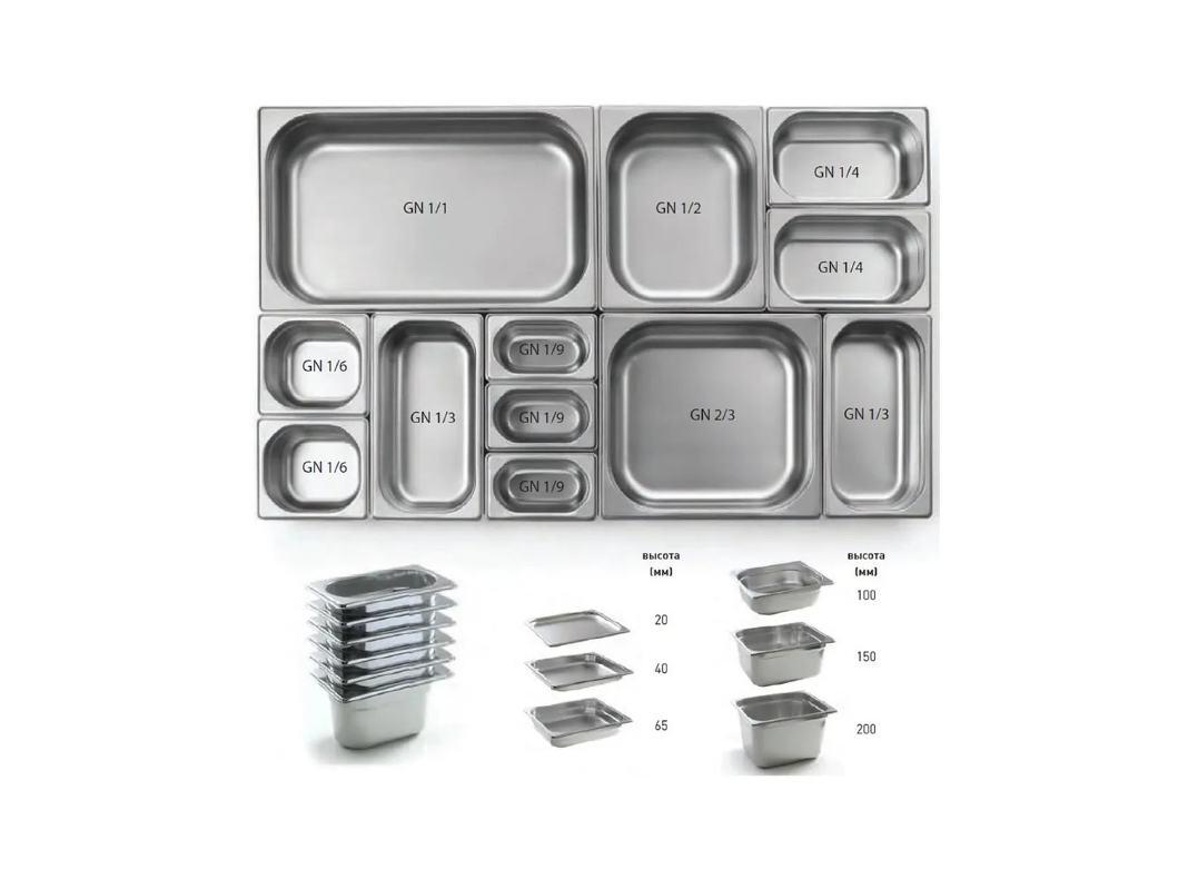 Гастроемкость GN1/1x20 мм 811-20 KITCHEN MUSE Гастроемкость GN1/1x20 мм 811-20 KITCHEN MUSE