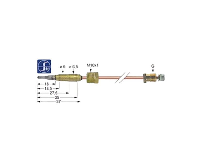 Термоэлемент M10x1 1200 мм 6,0 (6,5) мм FALCON Термоэлемент M10x1 1200 мм 6,0 (6,5) мм FALCON