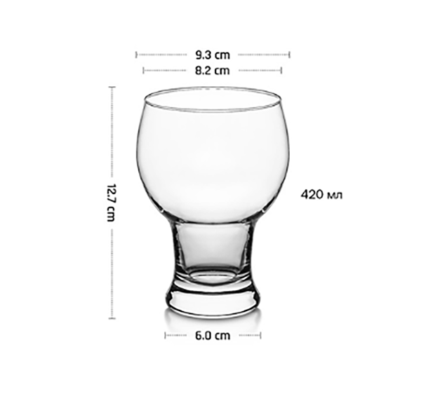 Стакан для пива 420 мл, 127 мм MGline (77032) Стакан для пива 420 мл, 127 мм MGline (77032)