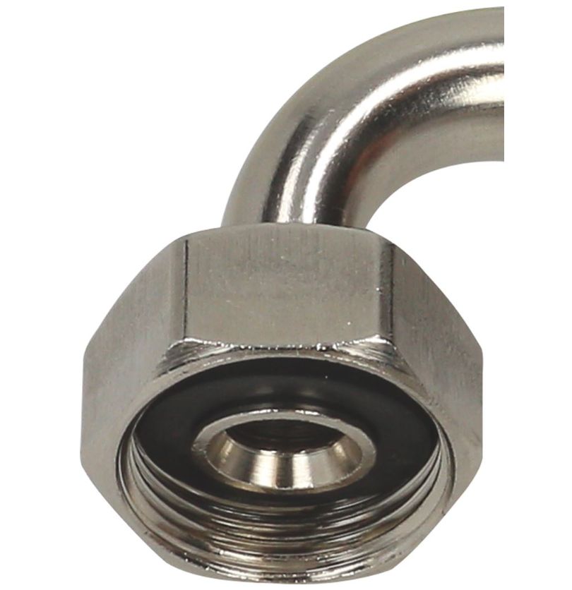 Шланг гибкий оплётка из хромоникелевой стали изогнутый DN12 Шланг гибкий оплётка из хромоникелевой стали изогнутый DN12