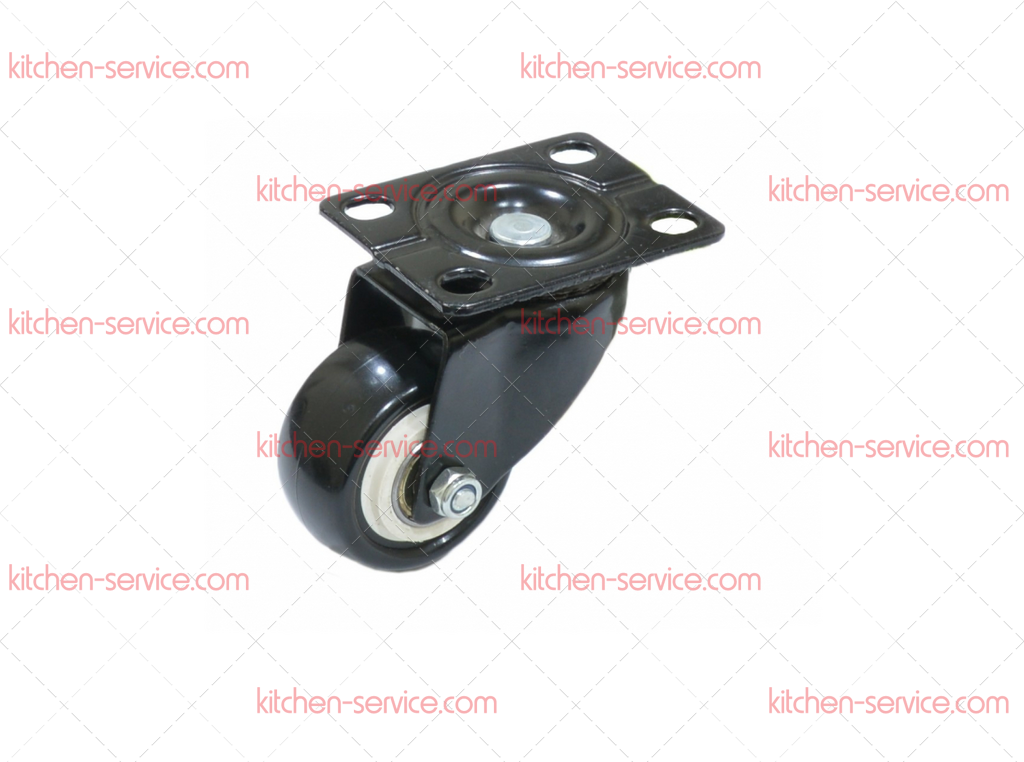 Колесо 63мм черная резина поворотное (4053063) Колесо 63мм черная резина поворотное (4053063)