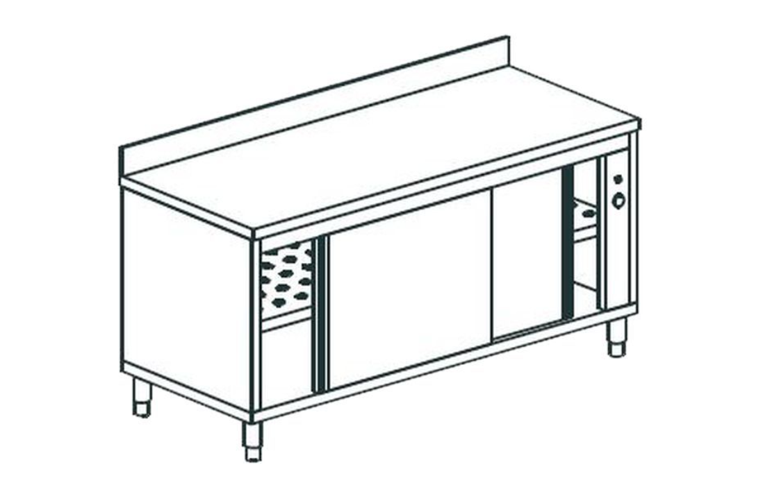Стол тепловой с бортом CHEF LINE LHC610SH2U APACH Стол тепловой с бортом CHEF LINE LHC610SH2U APACH