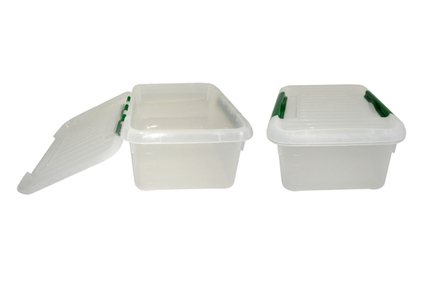 Контейнер для продуктов прямоугольный 6 л, 30х23х12 см, с зеленым зажимом MGprof (1707) Контейнер для продуктов прямоугольный 6 л, 30х23х12 см, с зеленым зажимом MGprof (1707)