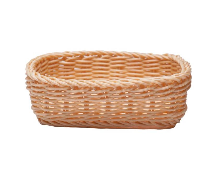 Корзина для хлеба прямоугольная 18х12х6 см бежевая полиротанг MGprof Корзина для хлеба прямоугольная 18х12х6 см бежевая полиротанг MGprof