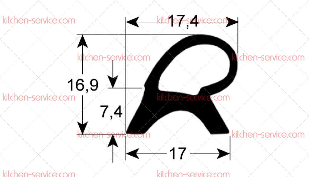 Уплотнитель дверной 1400x640 мм для JUNO (005705) Уплотнитель дверной 1400x640 мм для JUNO (005705)