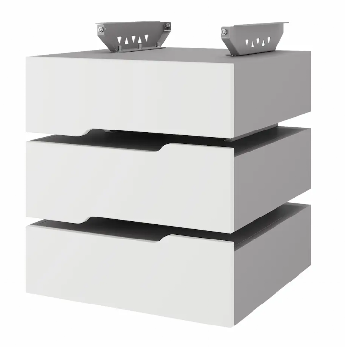 Тумба подвесная на 3 ящика T-3 КОБОР aluminum/premium Тумба подвесная на 3 ящика T-3 КОБОР aluminum/premium