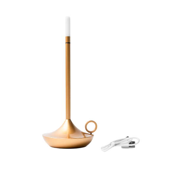 Лампа настольная беспроводная 25,5 см, 1 цвет, золотая LED CANDLE MGline Лампа настольная беспроводная 25,5 см, 1 цвет, золотая LED CANDLE MGline