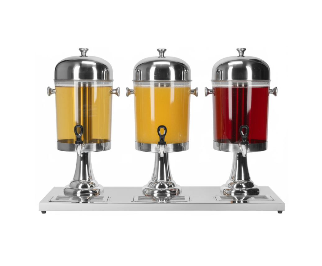 Диспенсер для соков, холодных напитков 3х 8 л 56 см колба пластик MGSTEEL Диспенсер для соков, холодных напитков 3х 8 л 56 см колба пластик MGSTEEL