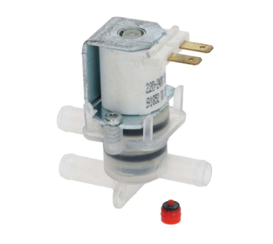 Клапан электромагнитный двойной, прямой, пластмасса, вход 11 мм для AMIKA (999288) Клапан электромагнитный двойной, прямой, пластмасса, вход 11 мм для AMIKA (999288)