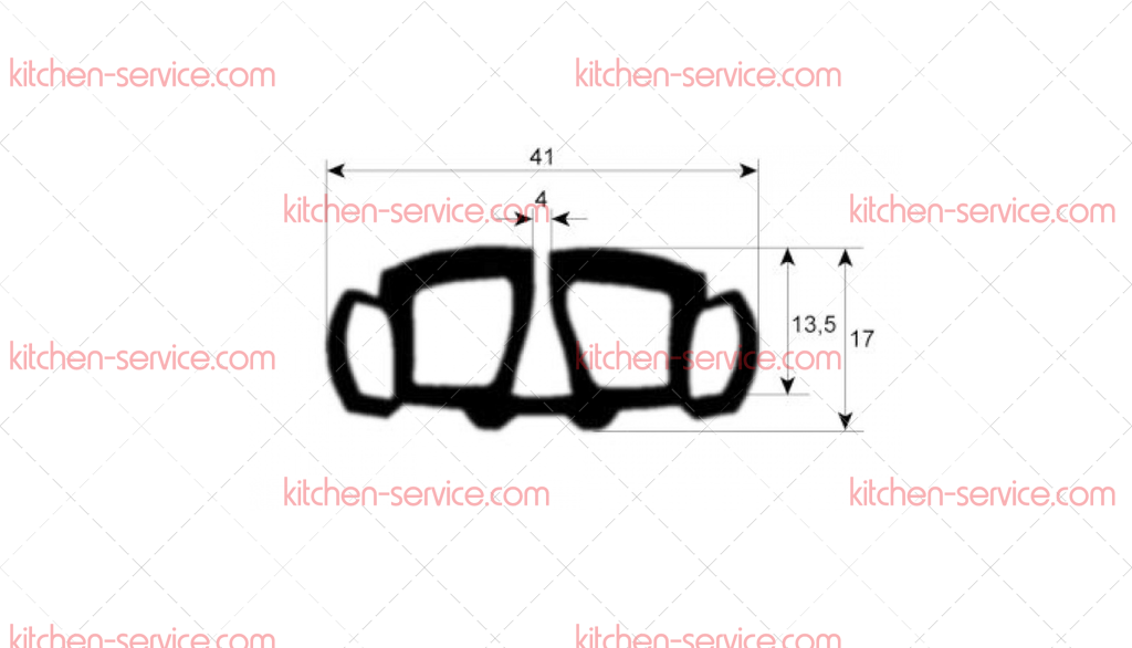 Уплотнитель стекла 1840 для JUNO (0K2081) Уплотнитель стекла 1840 для JUNO (0K2081)