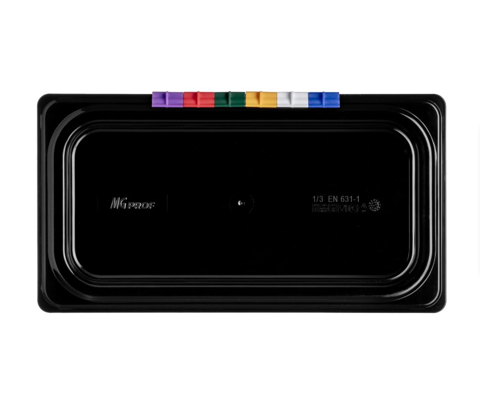 Крышка черная для гастроемкости 1/3 полипропилен MGprof Крышка черная для гастроемкости 1/3 полипропилен MGprof