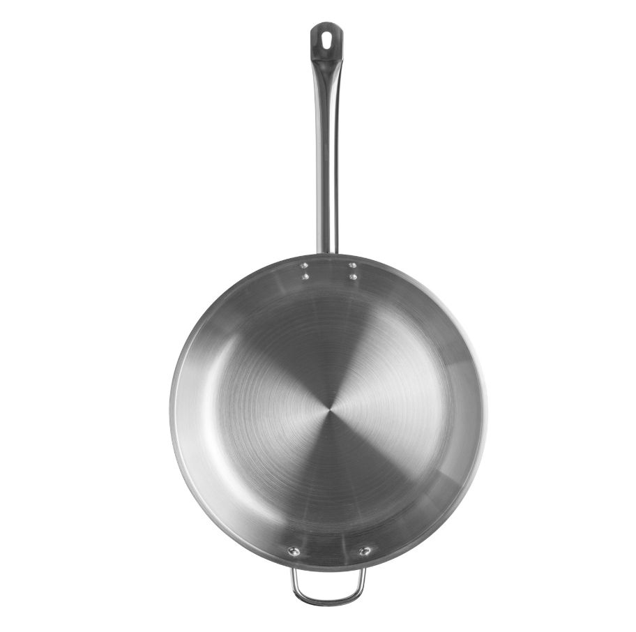 Сковорода 37 см, 3,8 л, нержавейка с дополнительной ручкой, индукция MGSTEEL Сковорода 37 см, 3,8 л, нержавейка с дополнительной ручкой, индукция MGSTEEL