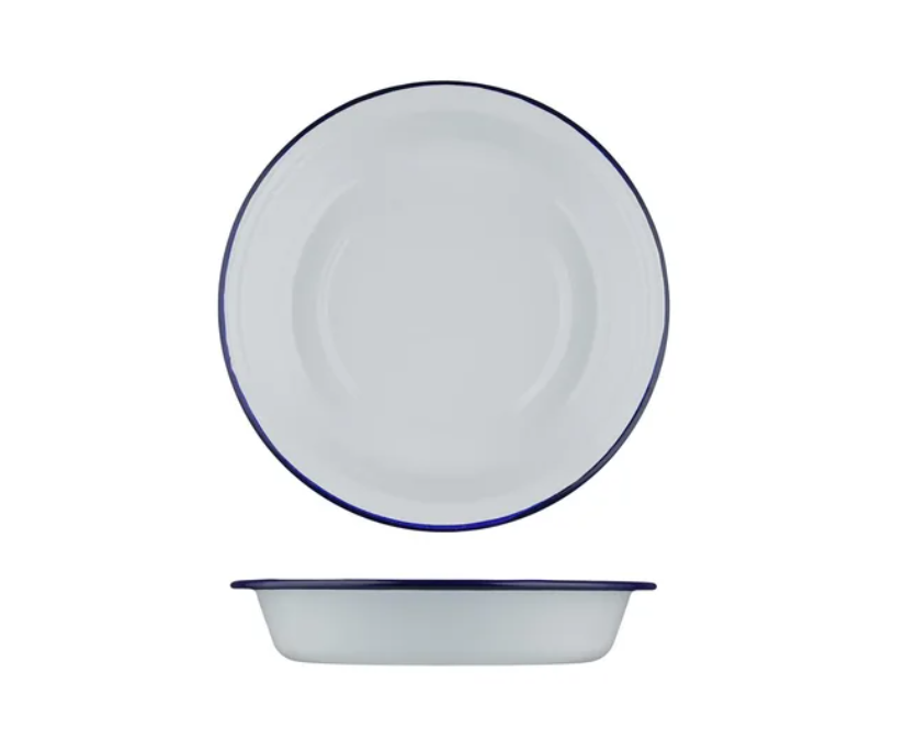 Салатник 700 мл 21х3.9 см Blue Rim эмалированная сталь SUNNEX (CEP9086) Салатник 700 мл 21х3.9 см Blue Rim эмалированная сталь SUNNEX (CEP9086)
