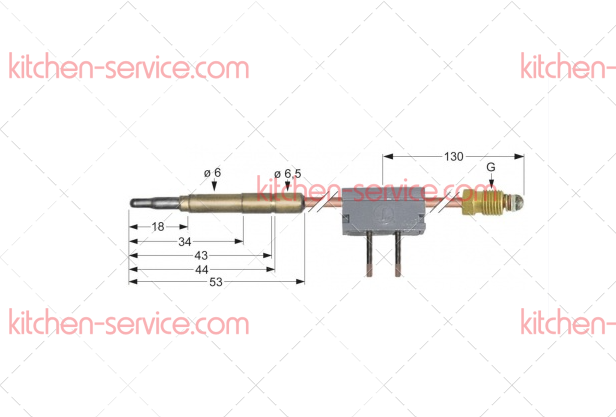 Термоэлемент M9x1 320 мм для печи (3440065) Термоэлемент M9x1 320 мм для печи (3440065)