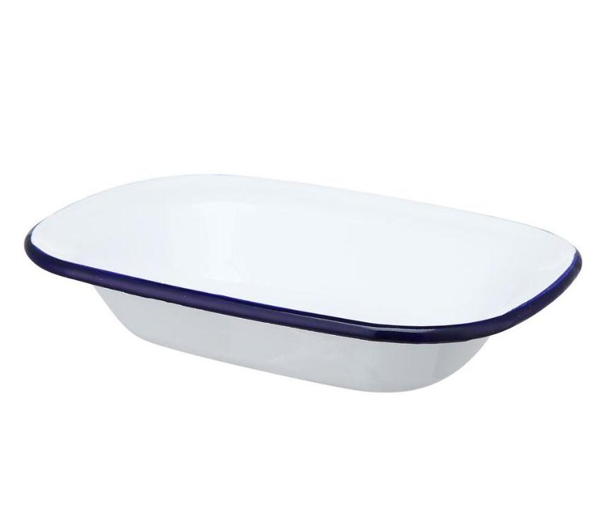 Блюдо для подачи 18х13 см h4 см 400 мл Blue Rim эмалированная сталь SUNNEX (CED9078) Блюдо для подачи 18х13 см h4 см 400 мл Blue Rim эмалированная сталь SUNNEX (CED9078)