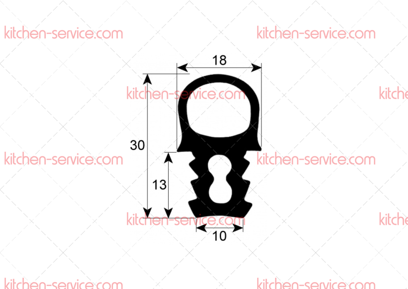 Уплотнитель дверной 810x490 мм для печи (5073674) Уплотнитель дверной 810x490 мм для печи (5073674)