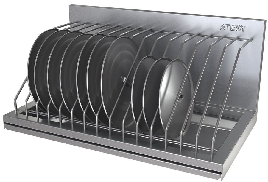 Полка кухонная для крышек ПКК-С-600.350-15-02 ATESY Полка кухонная для крышек ПКК-С-600.350-15-02 ATESY