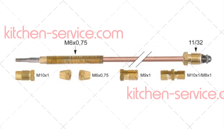 Термопара универсальная M9x1 120 см M6x0,75 для печи (3440277) Термопара универсальная M9x1 120 см M6x0,75 для печи (3440277)