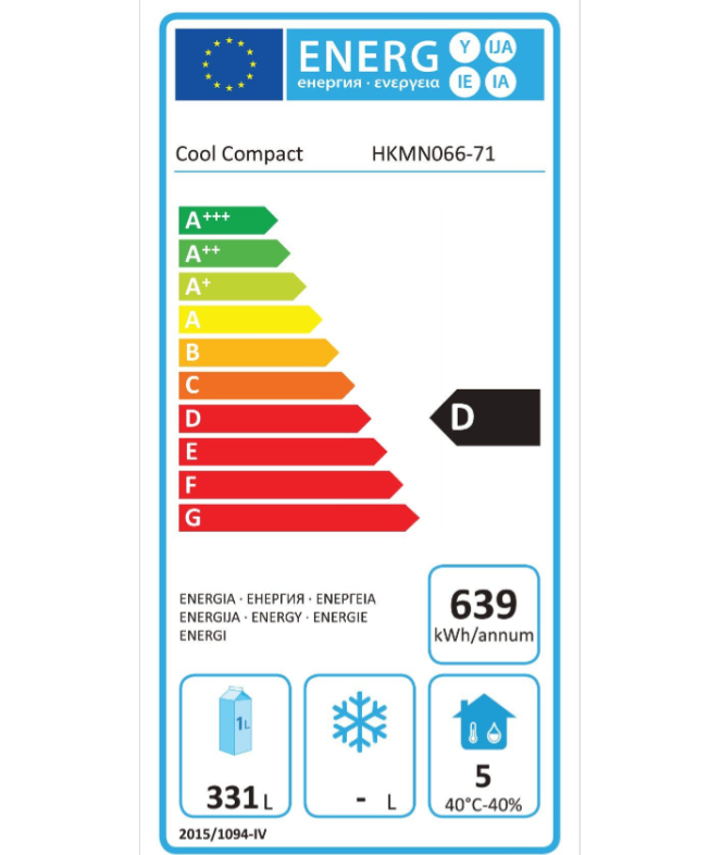 Шкаф среднетемпературный HKMN066-71 COOL COMPACT Шкаф среднетемпературный HKMN066-71 COOL COMPACT