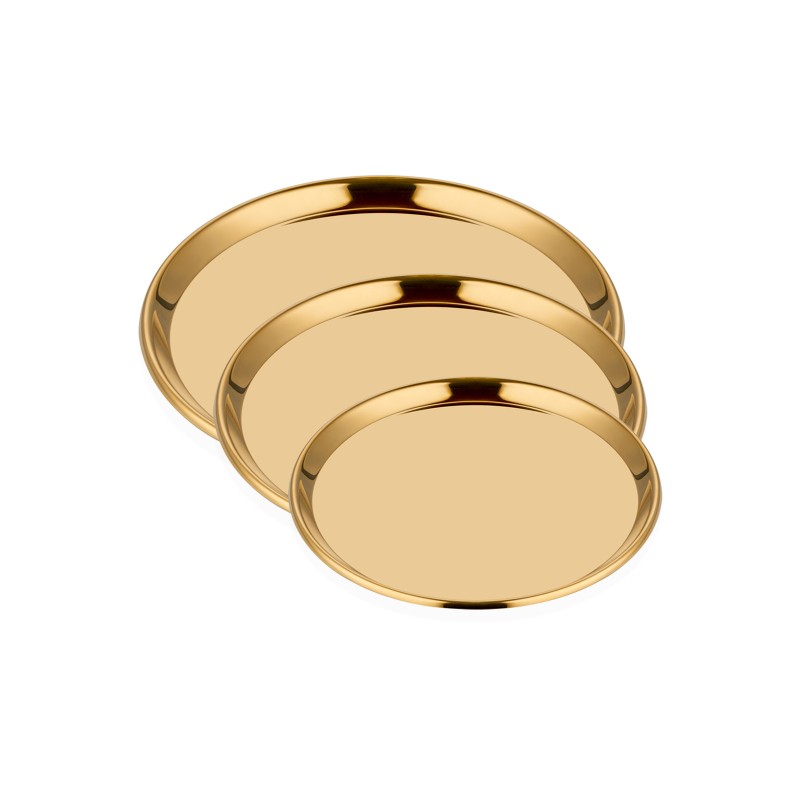 Поднос тарелка для подачи 18,5 см золото NARIN Поднос тарелка для подачи 18,5 см золото NARIN