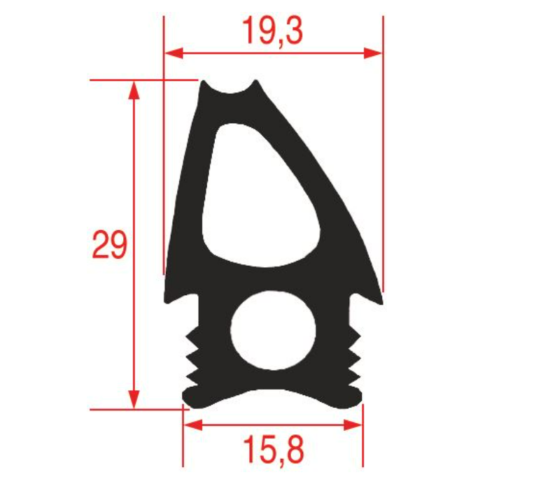 Уплотнитель дверной для пароконвектоматов ANGELO PO (3077312) Уплотнитель дверной для пароконвектоматов ANGELO PO (3077312)