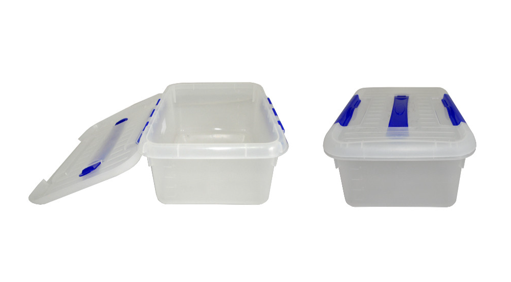 Контейнер для продуктов прямоугольный 6 л, 30х23х12 см, с ручкой, с синим зажимом MGprof (1706) Контейнер для продуктов прямоугольный 6 л, 30х23х12 см, с ручкой, с синим зажимом MGprof (1706)