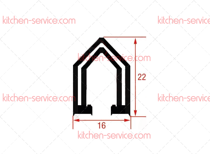 Уплотнитель дверцы для печи (5044221) Уплотнитель дверцы для печи (5044221)