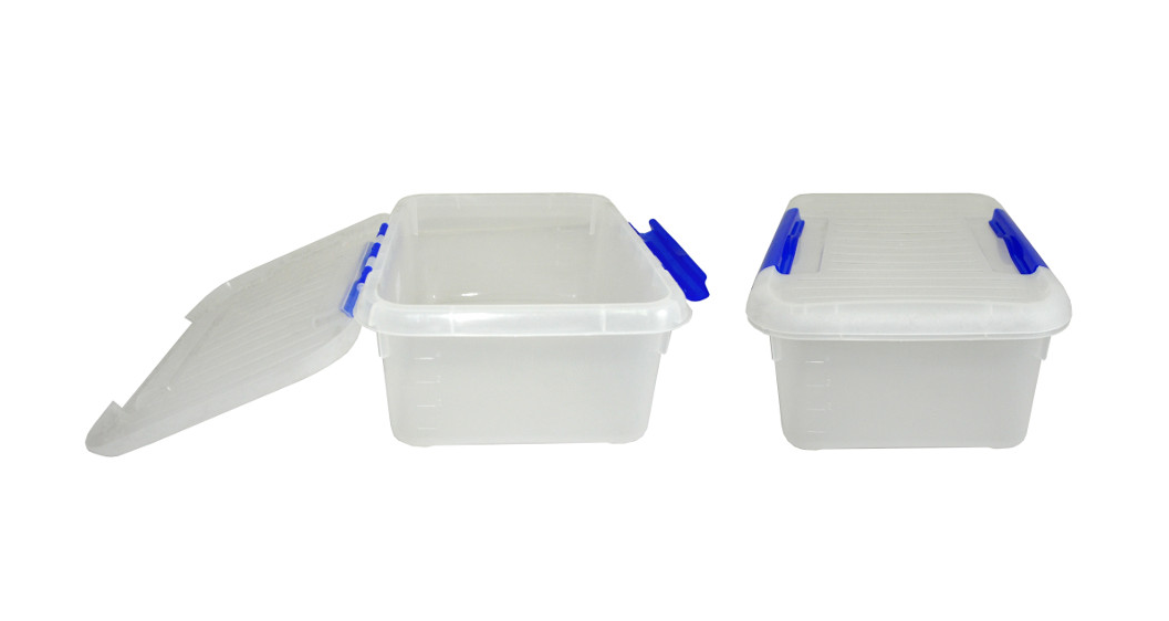 Контейнер для продуктов прямоугольный 6 л, 30х23х12 см, с синим зажимом MGprof (1707) Контейнер для продуктов прямоугольный 6 л, 30х23х12 см, с синим зажимом MGprof (1707)