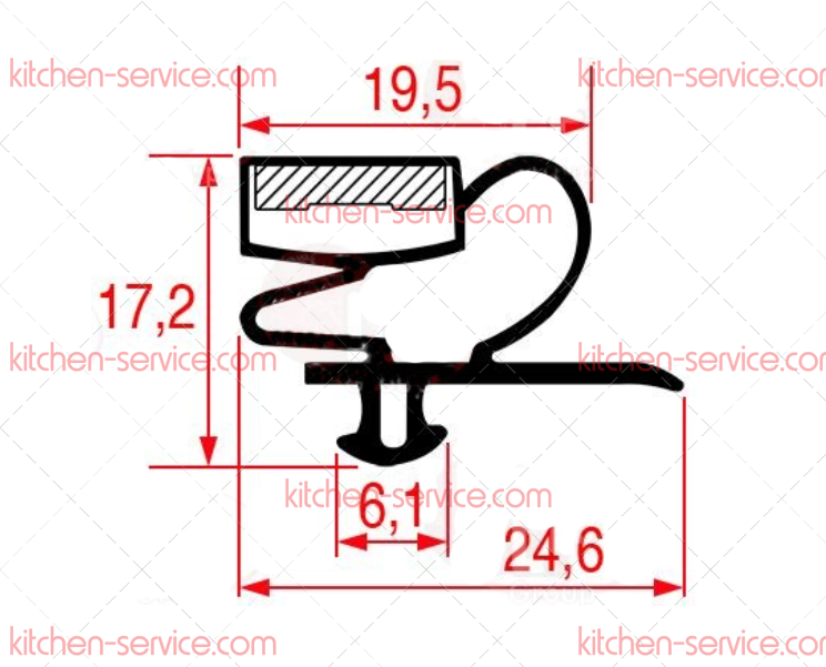 Уплотнение sagi для шкафа 37q5450