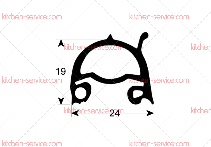Уплотнитель дверной 1410x700 мм для печи (5034601) Уплотнитель дверной 1410x700 мм для печи (5034601)