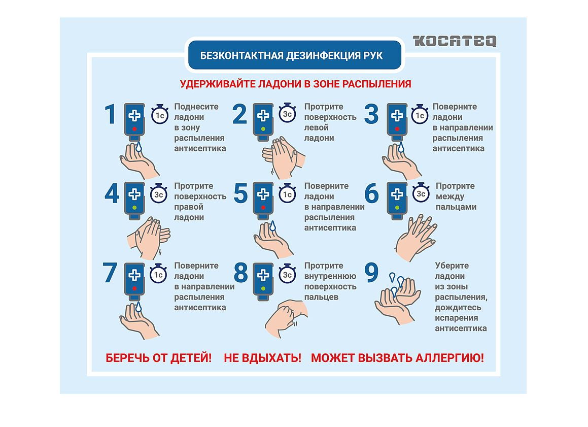Дезинфектор для рук HS BIOPROTECT PRO KOCATEQ Дезинфектор для рук HS BIOPROTECT PRO KOCATEQ