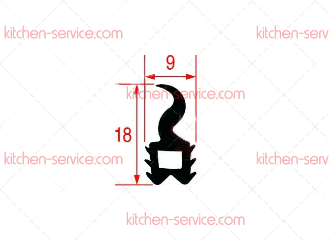 Уплотнитель дверцы для печи (3786316) Уплотнитель дверцы для печи (3786316)