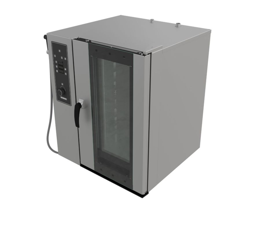 Пароконвектомат combi 1011b CONCEPT, бойлер, 10 GN1/1, панель управления мембранная стандартная, мойка таблетками GABINO Пароконвектомат combi 1011b CONCEPT, бойлер, 10 GN1/1, панель управления мембранная стандартная, мойка таблетками GABINO