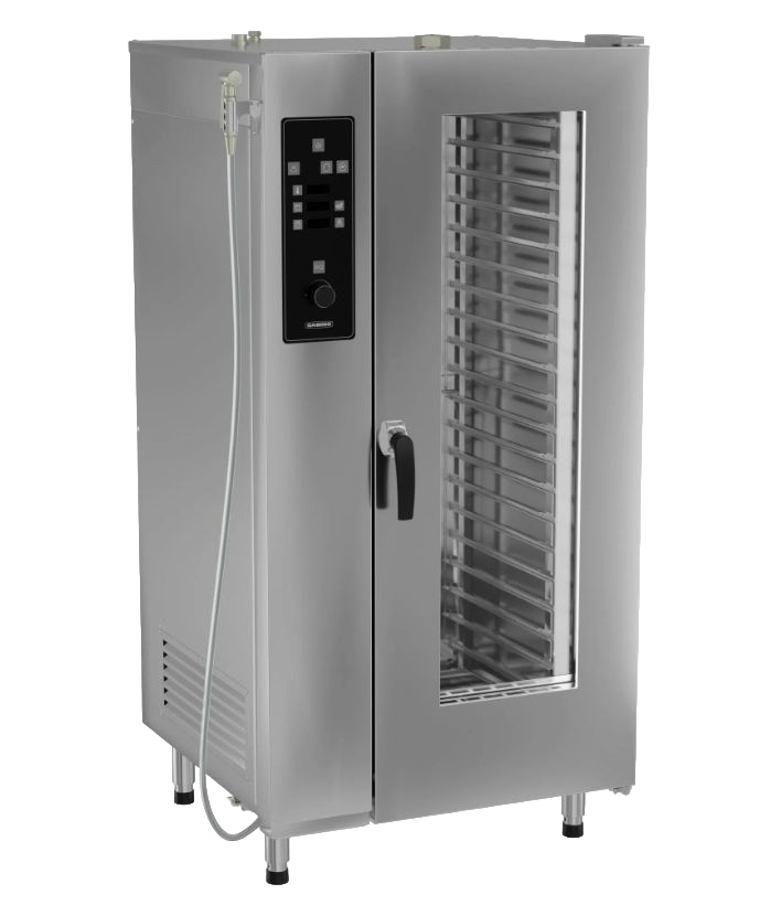 Пароконвектомат combi 2011i CONCEPT инжектор, 20 GN 1/1 панель управления мембранная стандартная мойка таблетками, шпилька вкатная GABINO Пароконвектомат combi 2011i CONCEPT инжектор, 20 GN 1/1 панель управления мембранная стандартная мойка таблетками, шпилька вкатная GABINO