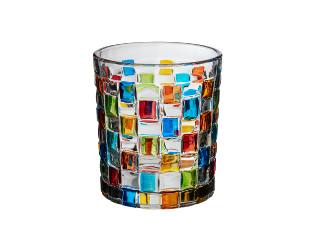 Стакан Олд Фэшн 260 мл 89 мм цветной Мозаик MGline (77050) Стакан Олд Фэшн 260 мл 89 мм цветной Мозаик MGline (77050)