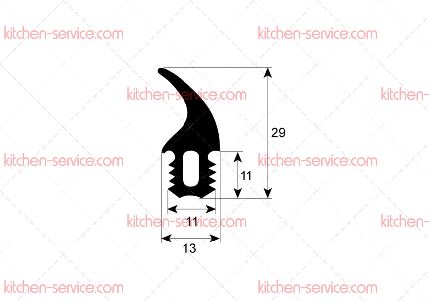 Уплотнитель дверной для печи (3786618) Уплотнитель дверной для печи (3786618)