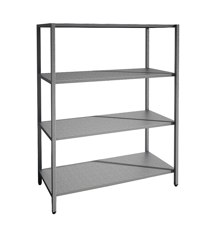 Стеллаж кухонный 1200х500х1800 мм, 4 сплошные полки нержавеющие, стойки нержавеющие, сварной MGSTEEL Стеллаж кухонный 1200х500х1800 мм, 4 сплошные полки нержавеющие, стойки нержавеющие, сварной MGSTEEL