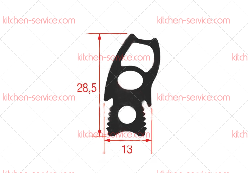 Уплотнитель дверной 454x425 мм для печи (3786855) Уплотнитель дверной 454x425 мм для печи (3786855)