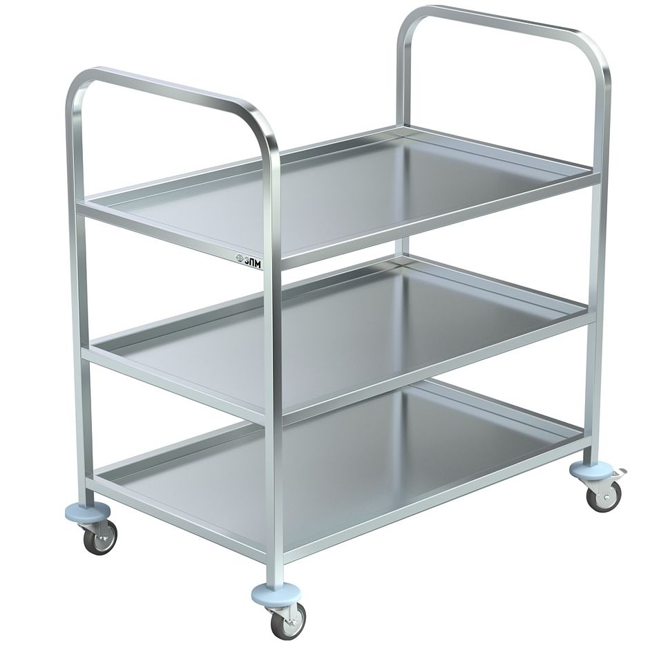 Тележка сервировочная ТС-3 800х500х930 ASSUM Тележка сервировочная ТС-3 800х500х930 ASSUM