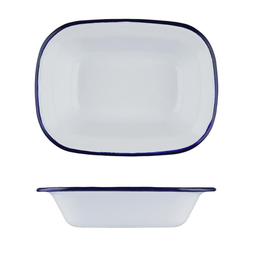 Блюдо для подачи 26x19 см h6 см 1250 мл Blue Rim эмалированная сталь SUNNEX (CEP9082) Блюдо для подачи 26x19 см h6 см 1250 мл Blue Rim эмалированная сталь SUNNEX (CEP9082)