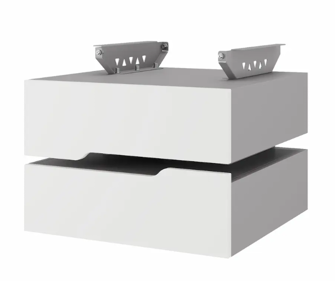 Тумба подвесная на 2 ящика T-2 КОБОР aluminum/premium Тумба подвесная на 2 ящика T-2 КОБОР aluminum/premium