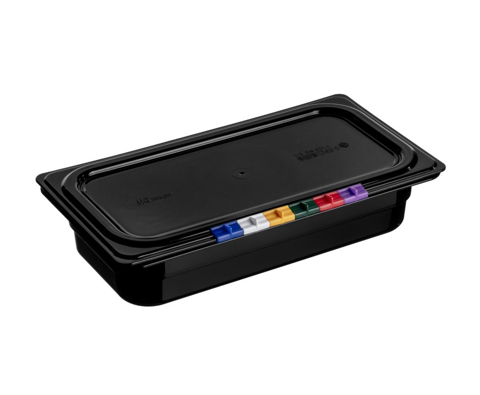 Гастроемкость черная 1/3 65 мм 325х176 мм 2,4 л полипропилен, с крышкой MGprof Гастроемкость черная 1/3 65 мм 325х176 мм 2,4 л полипропилен, с крышкой MGprof