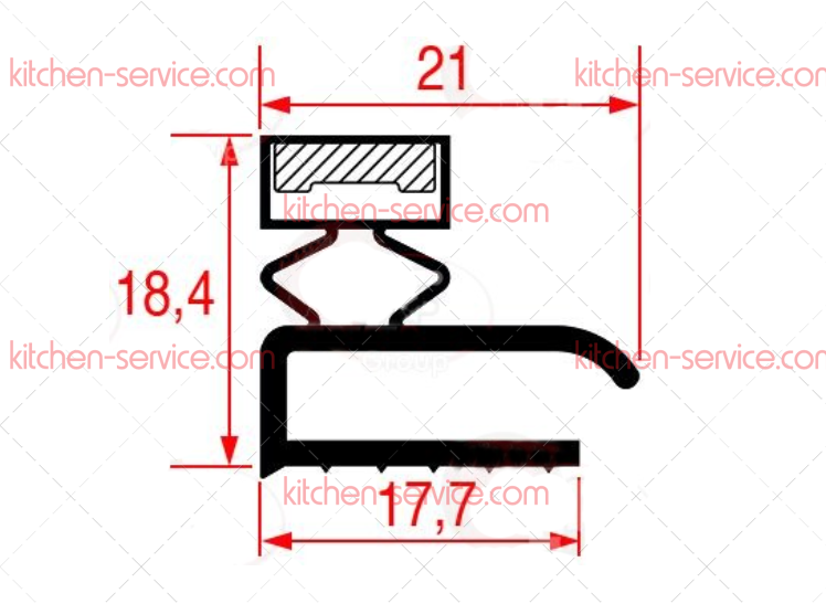 Уплотнение sagi для шкафа 37q5450