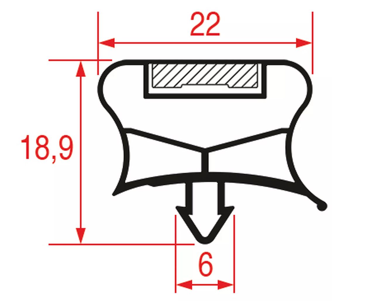 Уплотнение 408x174 мм для ELECTROLUX (099539) Уплотнение 408x174 мм для ELECTROLUX (099539)