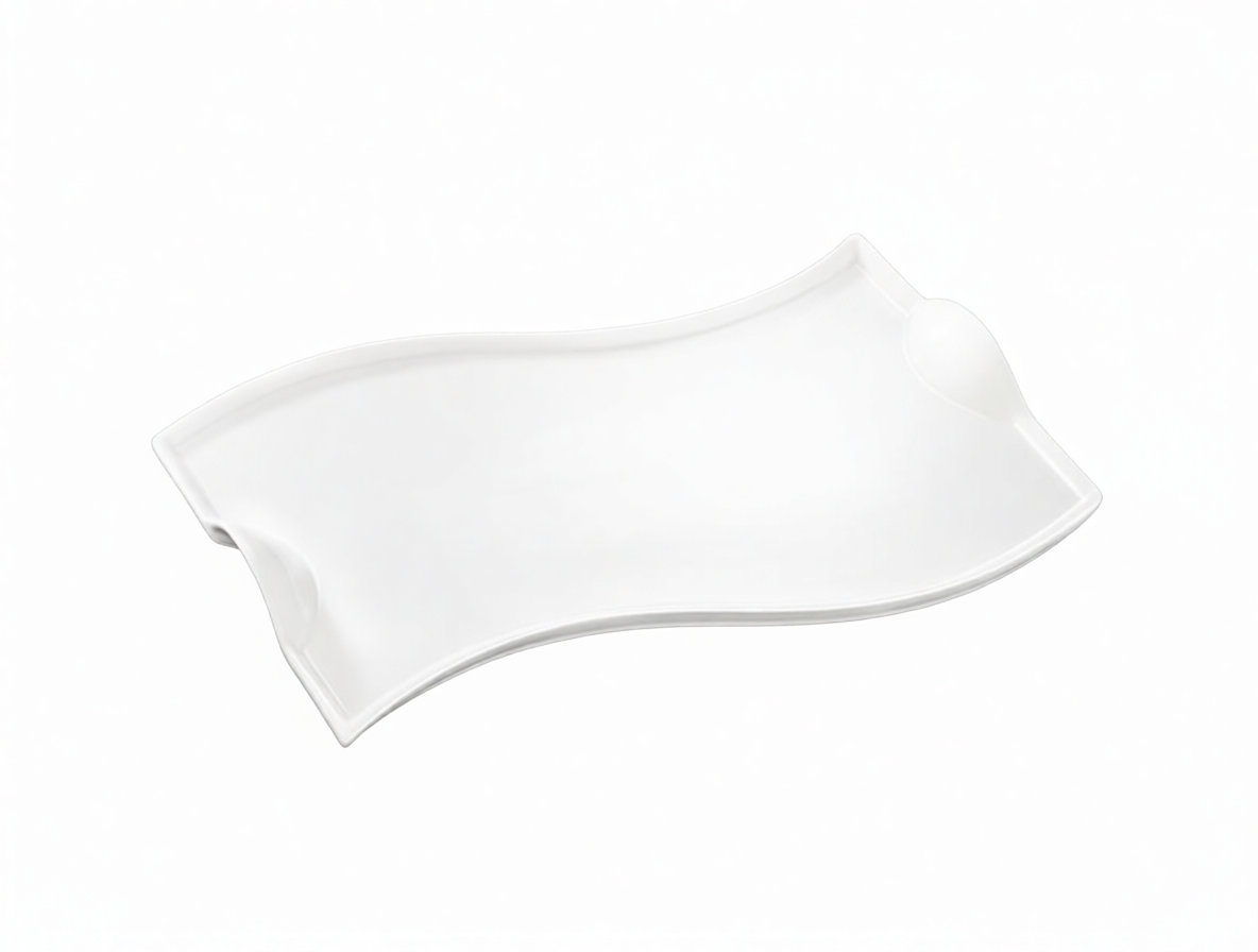 Блюдо прямоугольное 260х155 мм с волнистыми краями WILMAX Блюдо прямоугольное 260х155 мм с волнистыми краями WILMAX