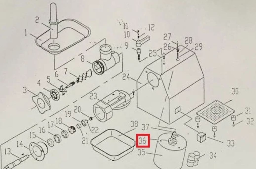 Вал червячный для мясорубки серии TJ EKSI (Z-TJ12-F-03) Вал червячный для мясорубки серии TJ EKSI (Z-TJ12-F-03)